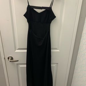 Wilfred open back black dress